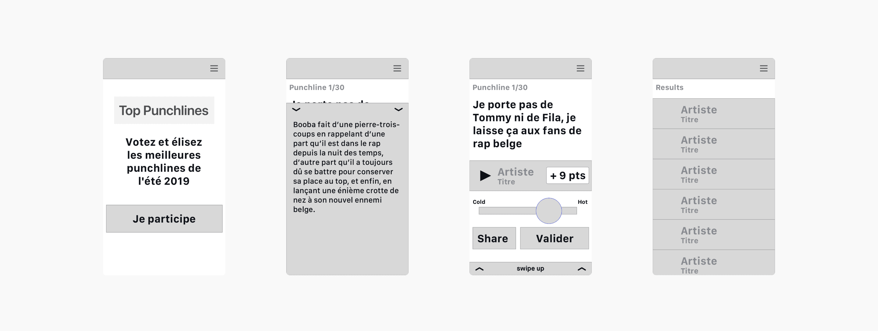 Redbull Top Punchlines Wireframe