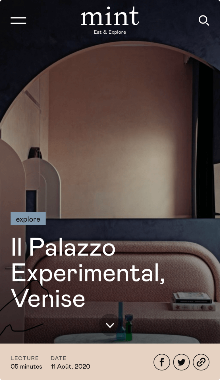 Mint Magazine mobile category