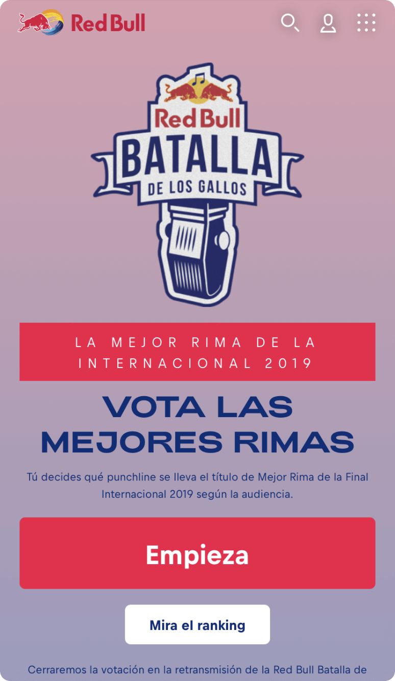Red Bull app screen 1